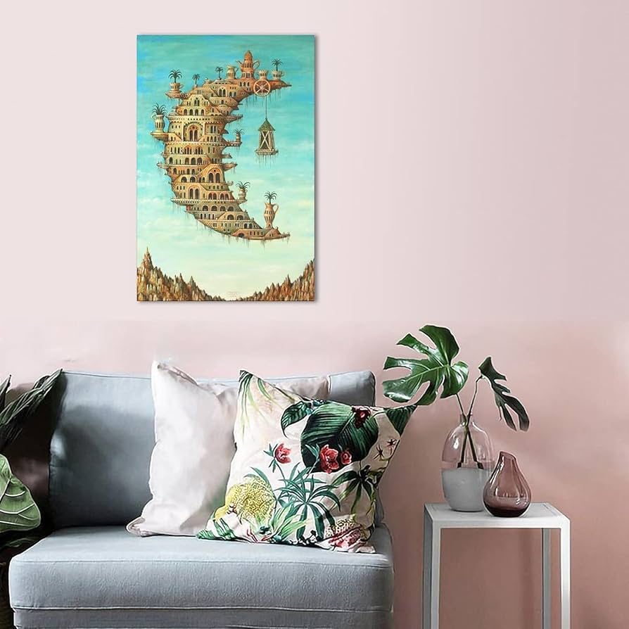 Amazon.co.jp: サルバドール・ダリ有名な作品（月に住む）アート